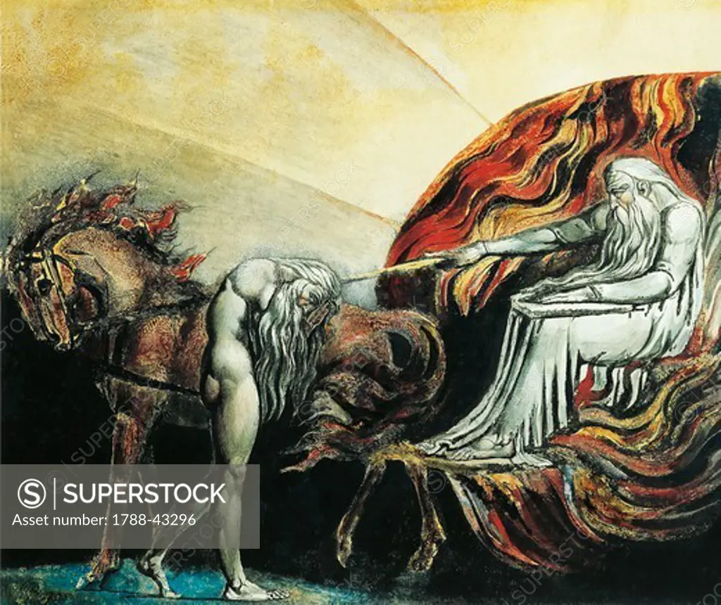 God judges Adam, by William Blake (1757-1827).