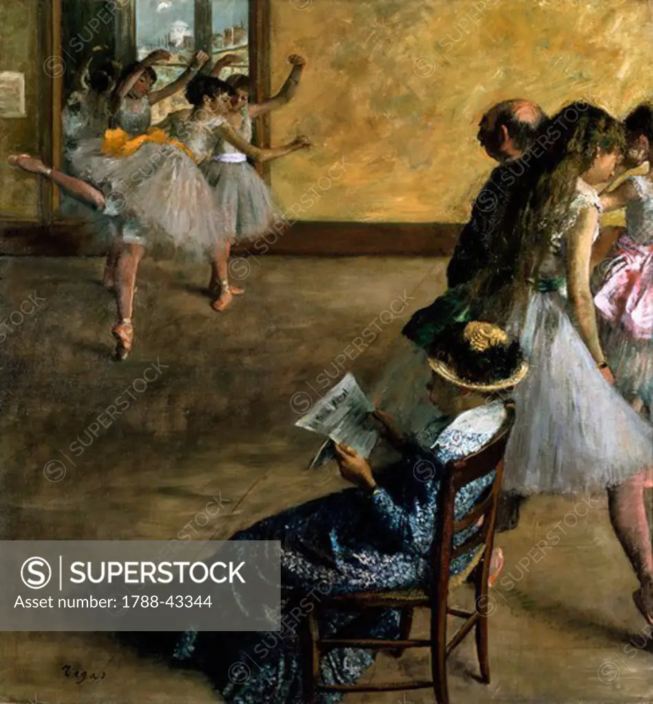 Rehearsal room, by Edgar Degas (1834-1917).