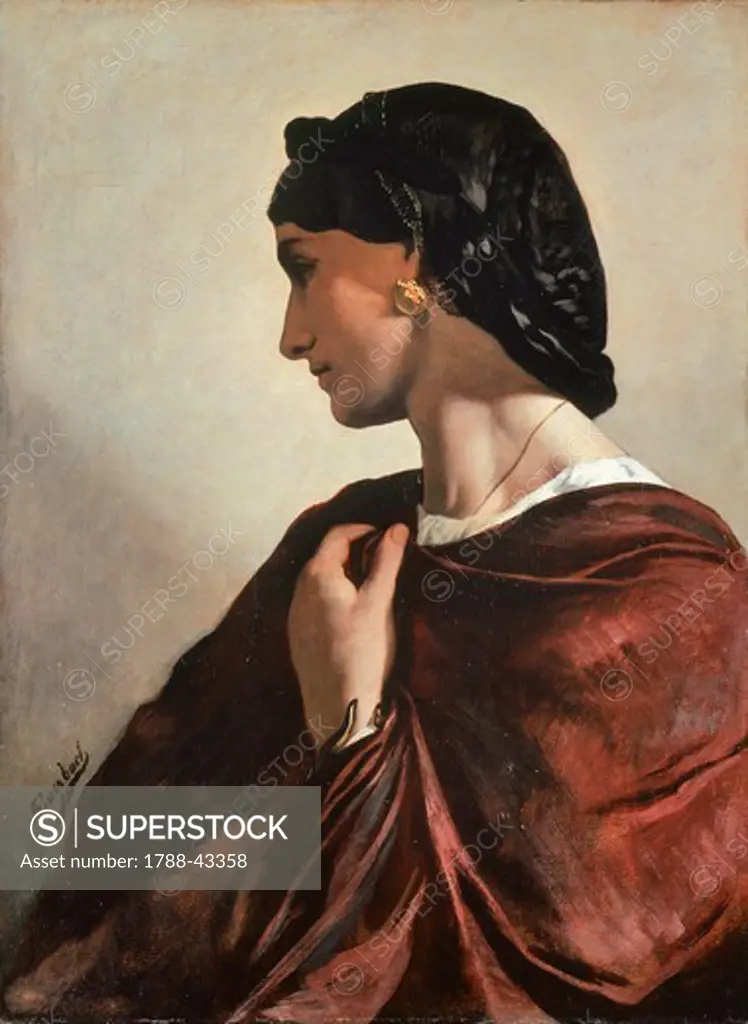 Portrait of Nanna, ca 1861, by Anselm Friedrich Feuerbach (1829-1880), oil on canvas, 73x55 cm.