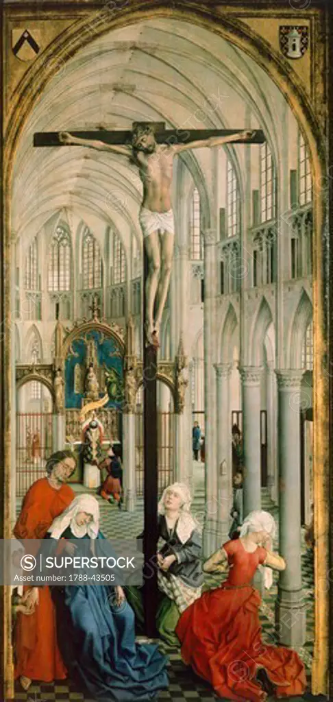 The Eucharist, the central panel of the Triptych of the Seven Sacraments, by Rogier van der Weyden (1399-1464).