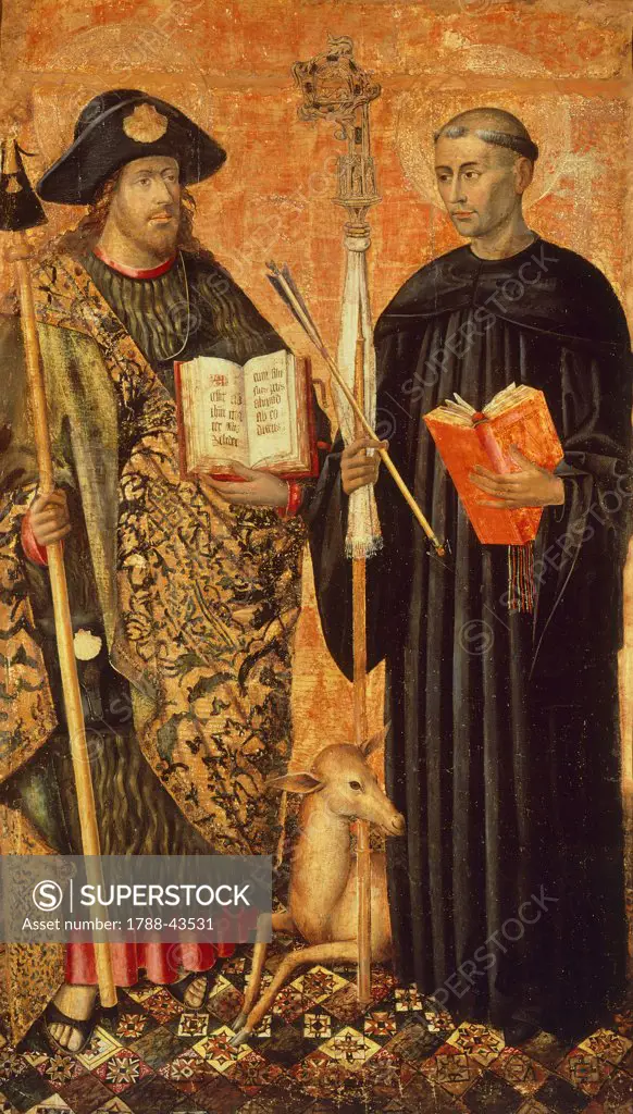 St James and St Giles, ca 1450, by Jacomart Baco (ca 1413-1461), tempera and oil on panel.