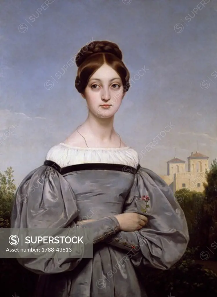 Portrait of Louise Vernet, by Emile-Jean-Horace Vernet (1789-1863).