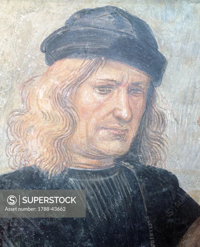 Self-portrait, by Luca Signorelli (ca 1445-1523), affresco.