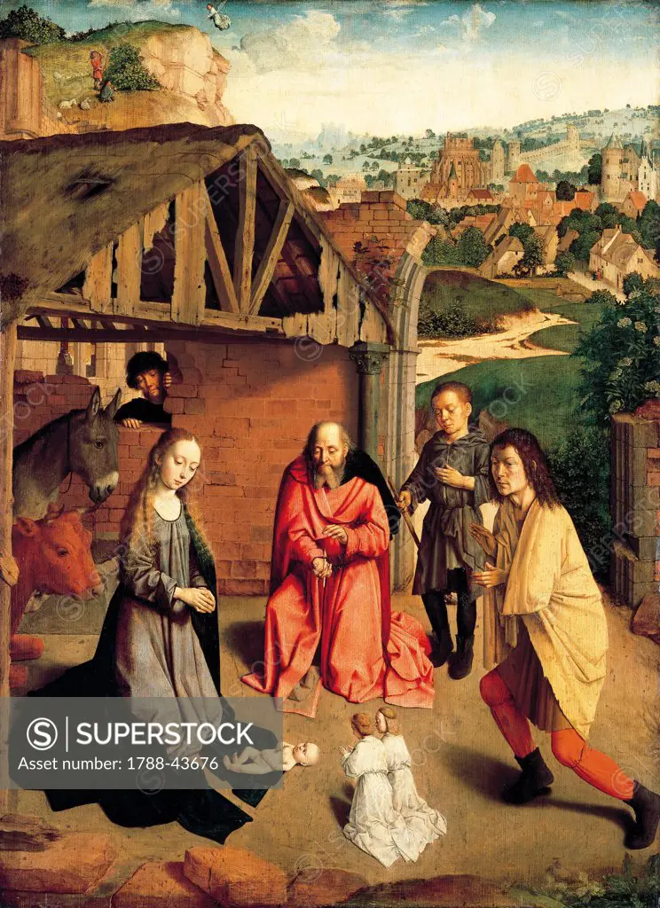The Nativity, ca 1490, by Gerard David (ca 1460-1523).