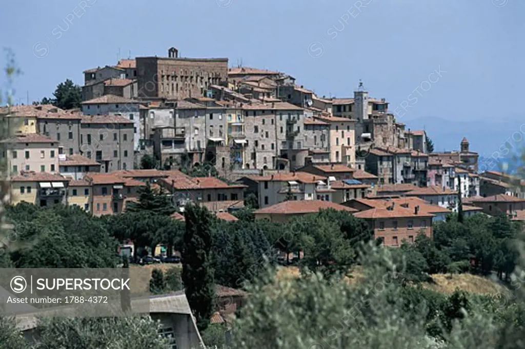 Buildings in a town, Chianciano Terme, Tuscany, Italy