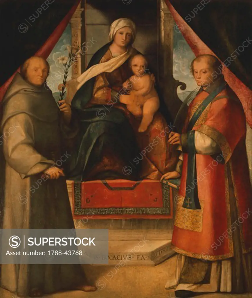 Madonna and Saints, 1518, by Boccaccino Boccaccio (1465-1525).
