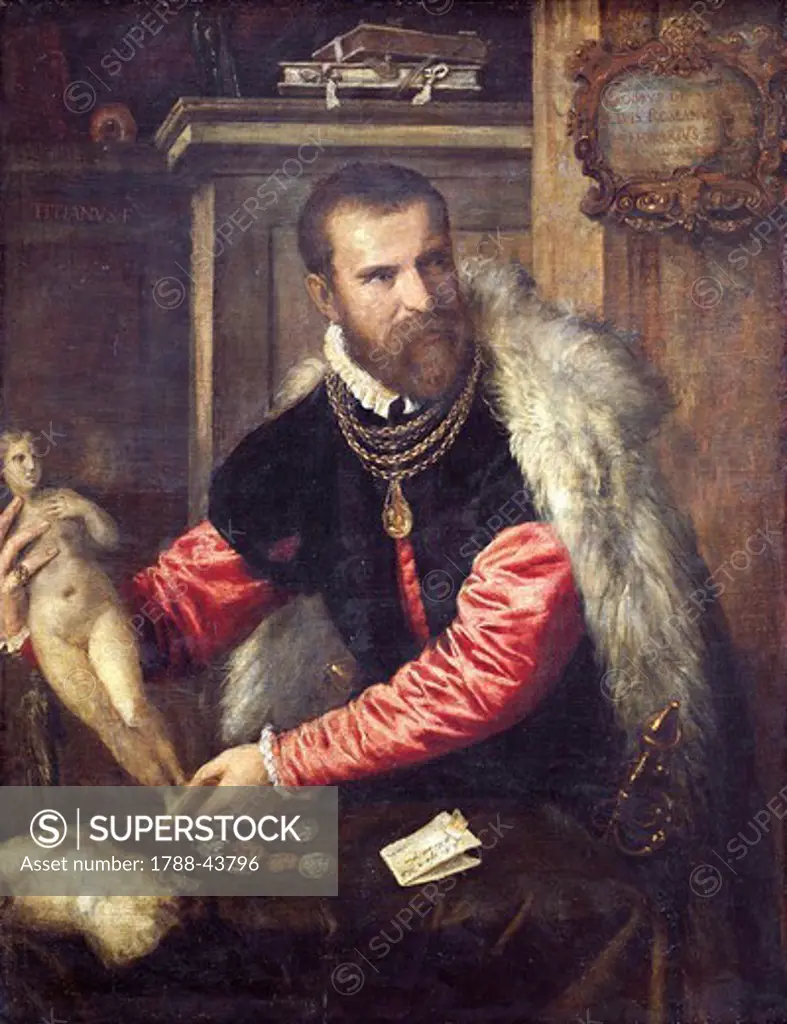 Portrait of Jacopo Strada, 1567-1568, by Titian (ca 1490-1576), oil on canvas, 125x95 cm.