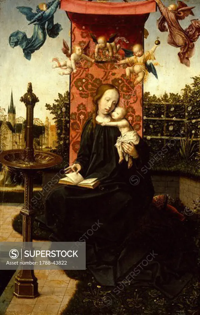 Our Lady of the fountain, ca 1510, by Jan Provoost (ca 1465-1529), oil on panel.
