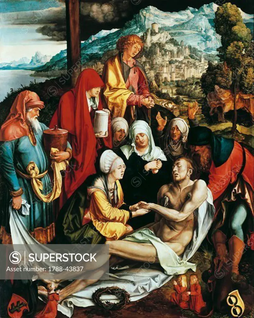Lamentation Over the Dead Christ, 1500, by Albrecht Durer (1471-1528), oil on canvas, 151x121 cm.