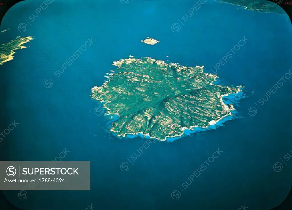 Italy - Sardinia Region - La  Maddalena Archipelago National Park - Island of Spargi - Aerial view