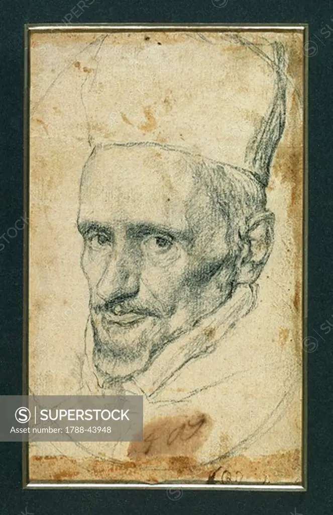 Portrait of Cardinal Borgia, by Diego Velazquez (1599-1660).