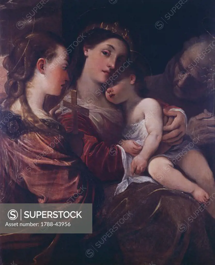 St Catherine of Alexandria with the Child Jesus, St Helena and San Bernardino of Siena, by Ludovico Carracci (1555-1619).