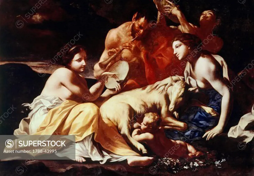 Jupiter's Childhood, by Carlo Cignani (1628-1719).