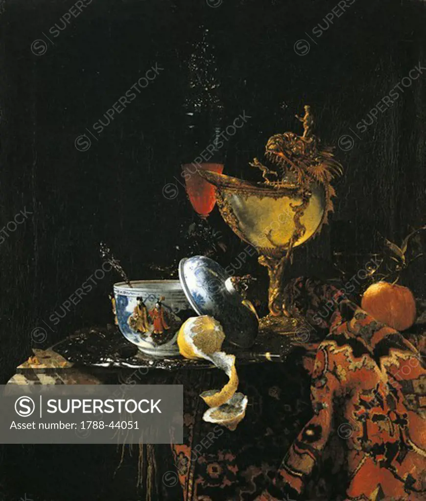 Still life with a Nautilus cup, by Willem Kalf (1619-1693).