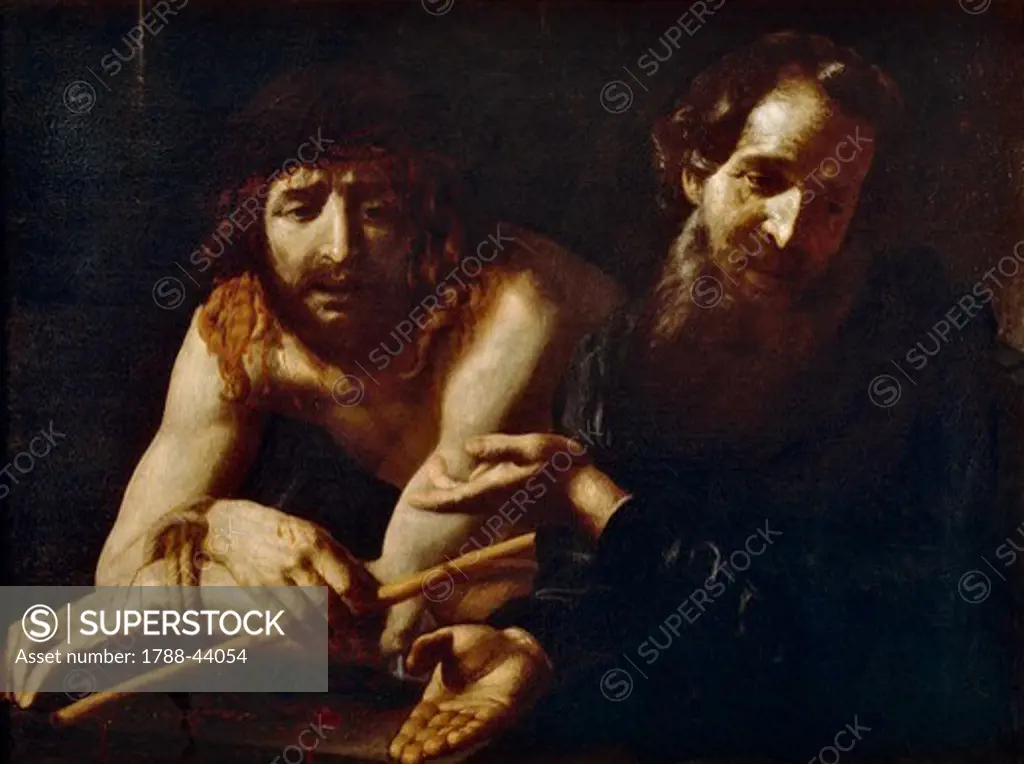 Christ before Caiaphas, 1611-1620, by Giovanni Battista Caracciolo (1570-1637), oil on canvas, 73x103 cm.
