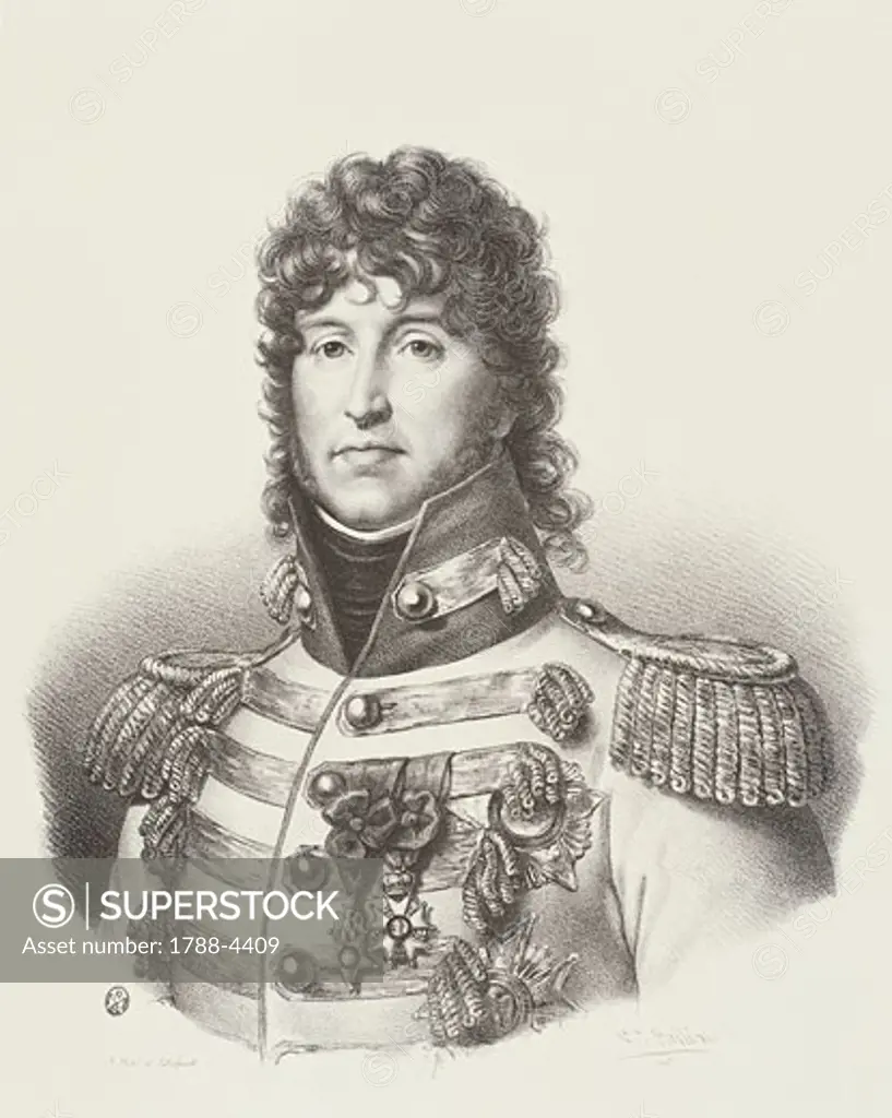 France - 19th century - Napoleon's Marshal Joachim Murat (1767-1815). King of Naples in 1808, engraving