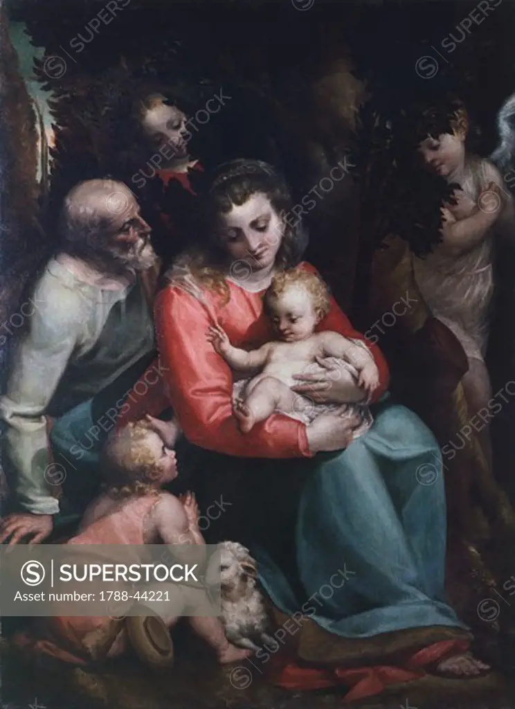 Madonna with Child and Saints, by Luca Cambiaso (1527-1585).