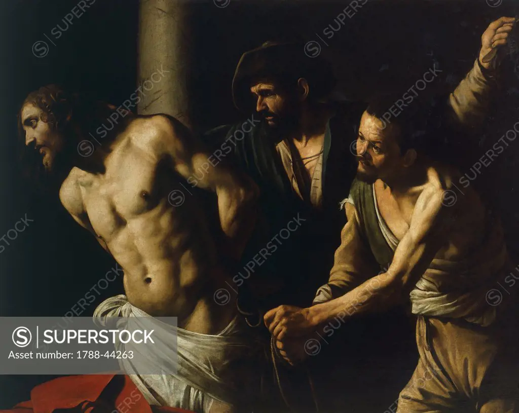 Christ at the Column (The Flagellation of Christ), 1598, by Michelangelo Merisi, known as Caravaggio Caravaggio (1571-1610), oil on canvas, 106x140 cm.
