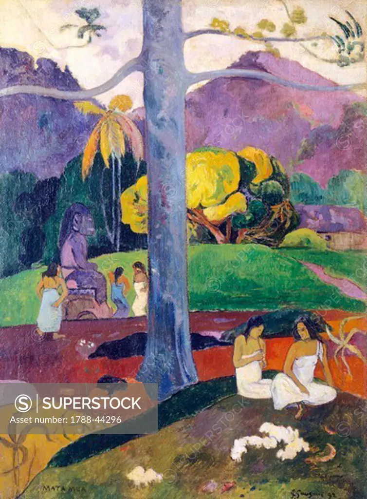 In olden times (Mata Mua), 1892, by Paul Gauguin (1848-1903).