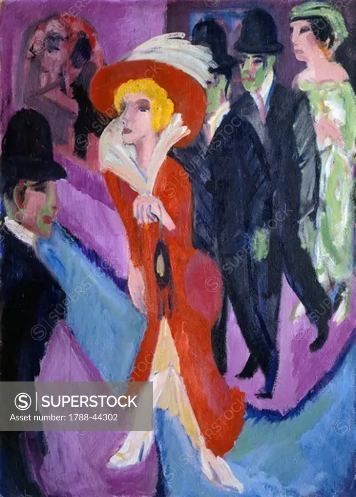 Street Scene, 1914, by Ernst Ludwig Kirchner (1880-1938).