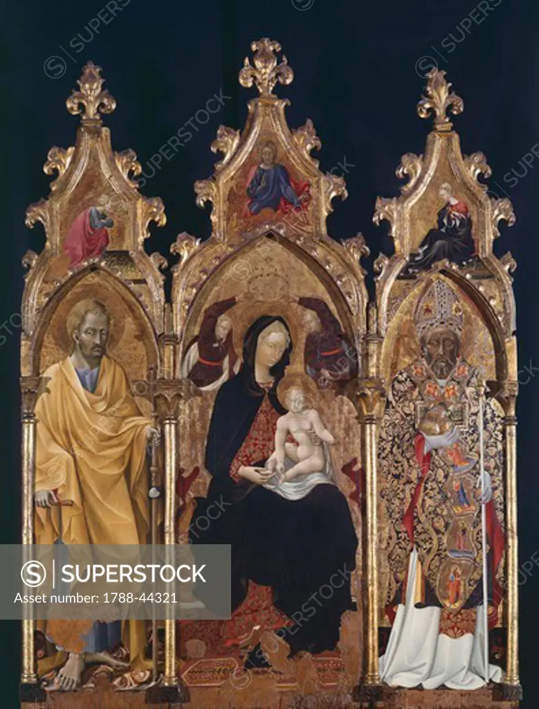 Triptych of St Nicholas, ca 1440, by Giovanni di Paolo (ca 1403-1482).