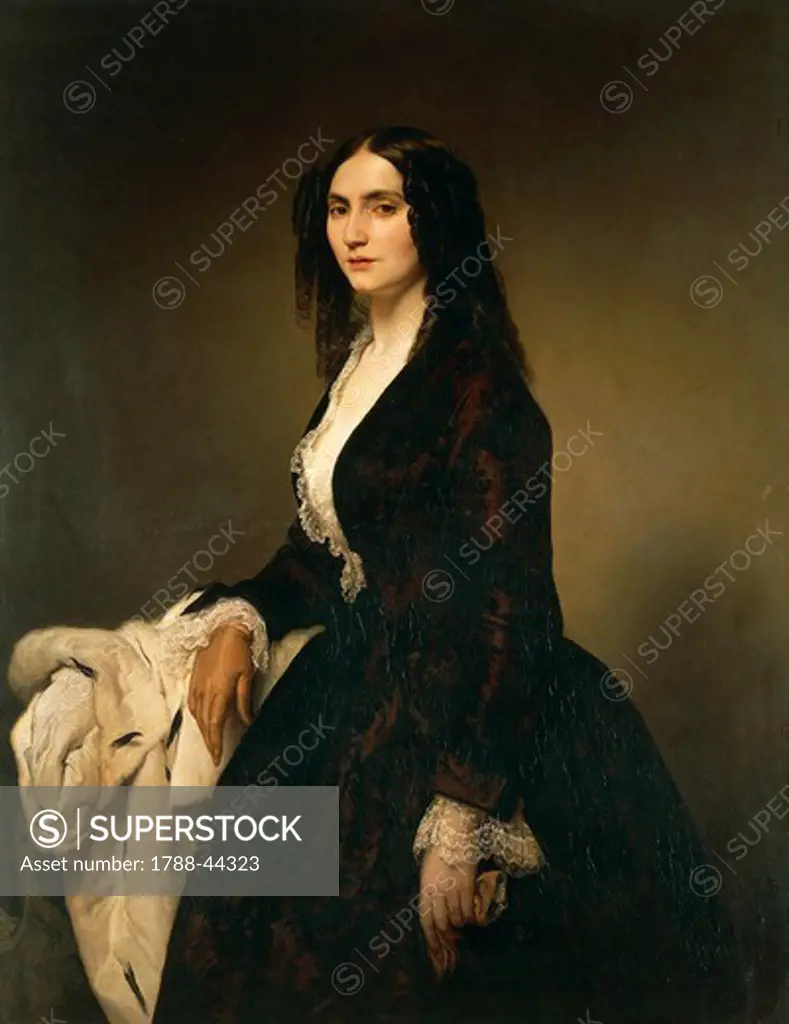 Portrait of Mrs. Matilde Juva Branca, 1851, by Francesco Hayez (1791-1882), oil on canvas, 121x95 cm.