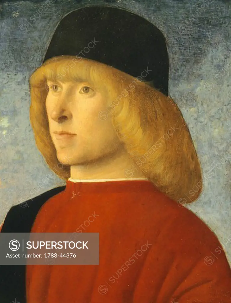 Portrait of a young senator, ca 1485-1490, by Giovanni Bellini (1431-36 - 1516), oil on panel, 35x26.4 cm.