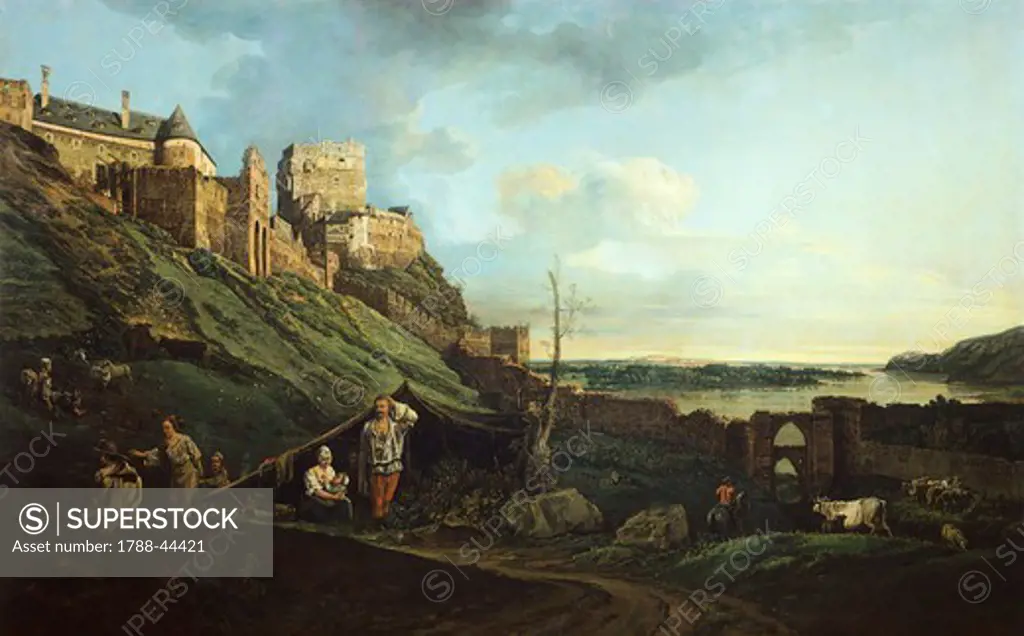 Devin Castle, by Bernardo Bellotto, known as Canaletto (1721-1780).