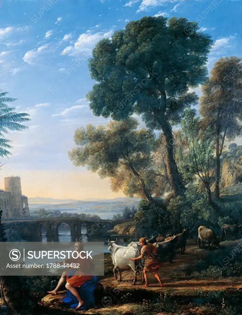 Landscape with Apollo and Mercury, by Claude Lorrain (1604-1682).