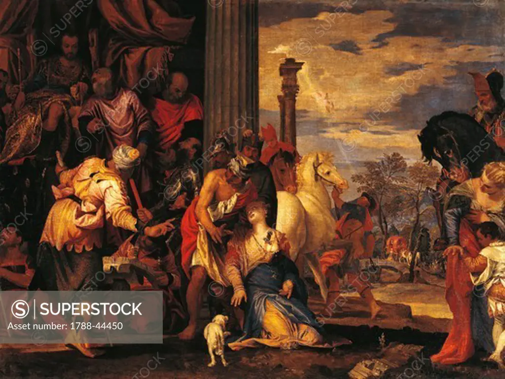 Martyrdom of St Justine, 1556, by Paolo Caliari known as Veronese (1528-1588), oil on canvas, 104x138 cm.