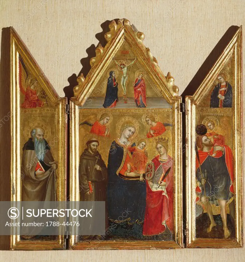 Madonna with Child and Saints, by Taddeo di Bartolo (ca 1363-1422).