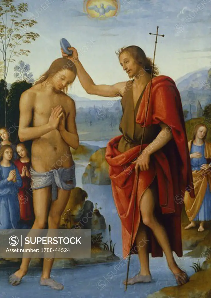 The Baptism of Christ, by Pietro Perugino (ca 1450-1523).