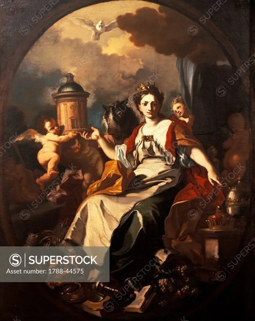 Allegory of Europe, 1735-1747 by Francesco Solimena (1657-1747).