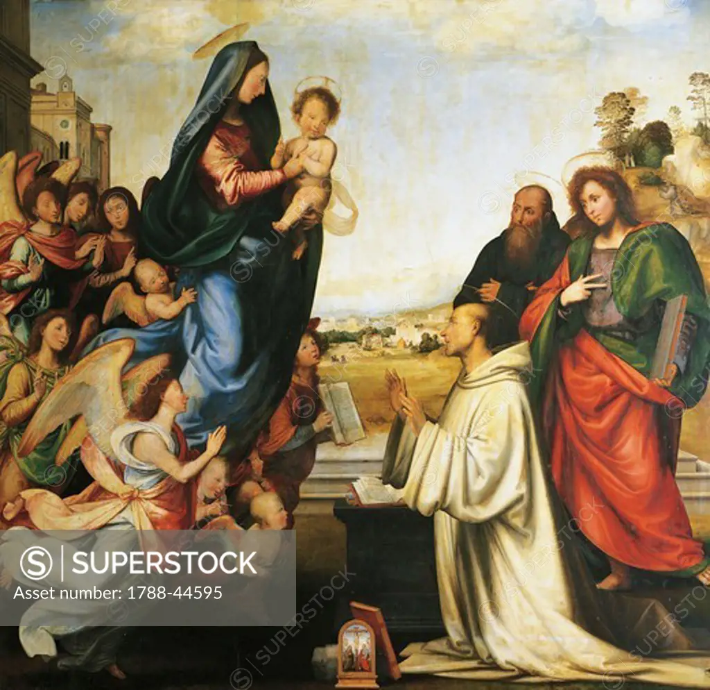 Apparition of the Virgin to St Bernard, 1506, by Fra' Bartolomeo della Porta (1472-1517).