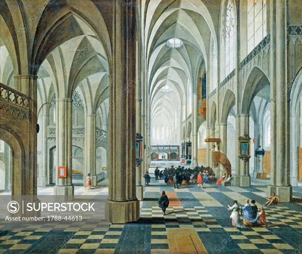 Interior of the Antwerp cathedral, by Peeter Neefs the Elder (ca 1578-between 1656 and 1661).