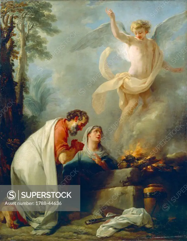 The sacrifice of Manoah, father of Samson, ca 1760, by Simon Julien (1735-1800), oil on canvas.