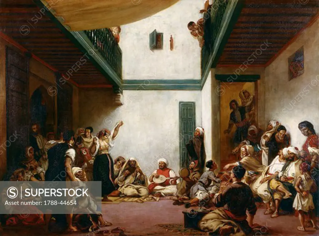 A Jewish wedding in Morocco, 1839, by Eugene Delacroix (1798-1863), oil on canvas, 105x140.5 cm.