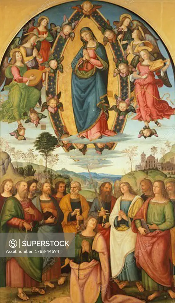 The Assumption of the Virgin, by Bernardino Pinturicchio (ca 1452-1513), table.