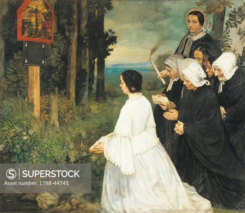 Ex-voto, 1860, by Alphonse Legros (1837-1911), oil on canvas.