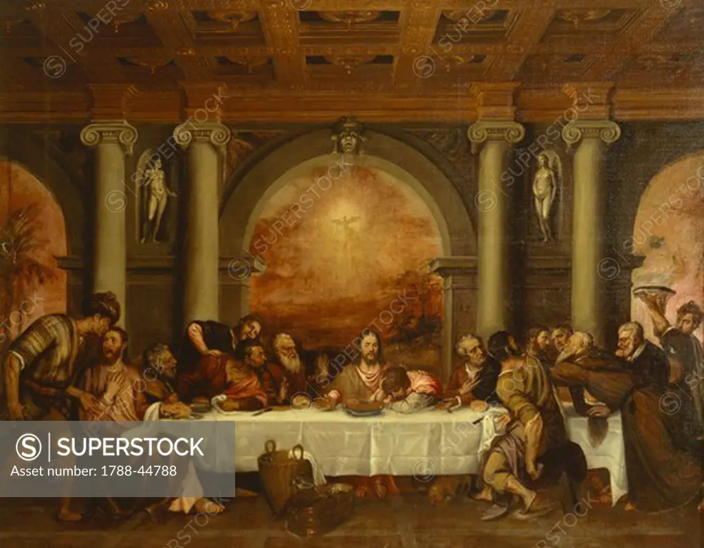 Sketch for the Last Supper, by Titian (ca 1490-1576)