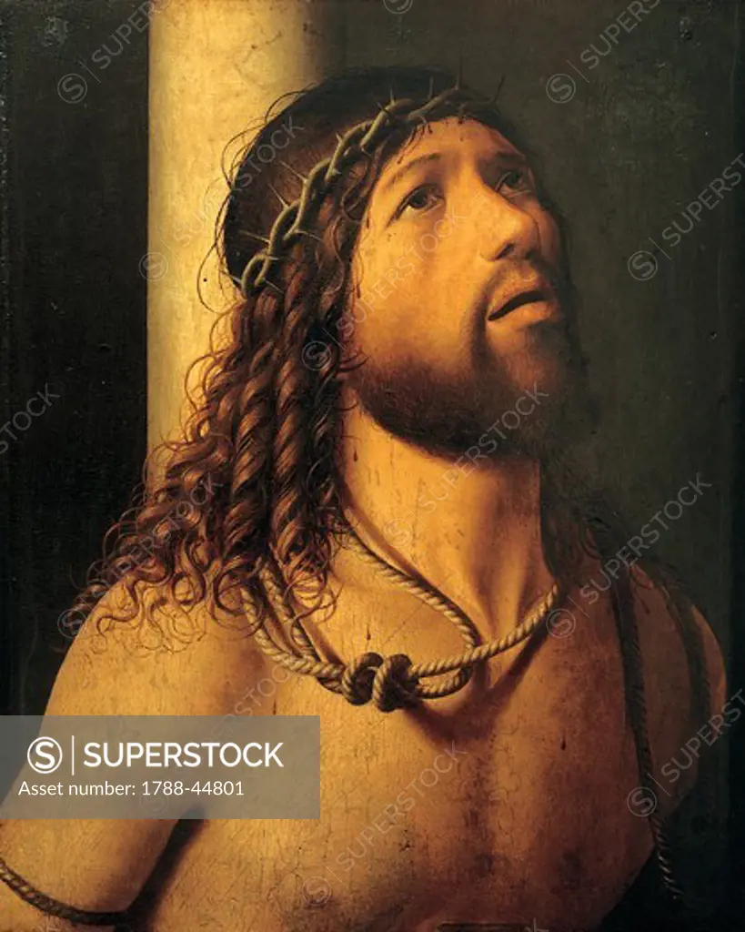 Christ at the Column, 1475-1479, by Antonello da Messina (1430-about 1479). Oil on wood, 29.8x21 cm.