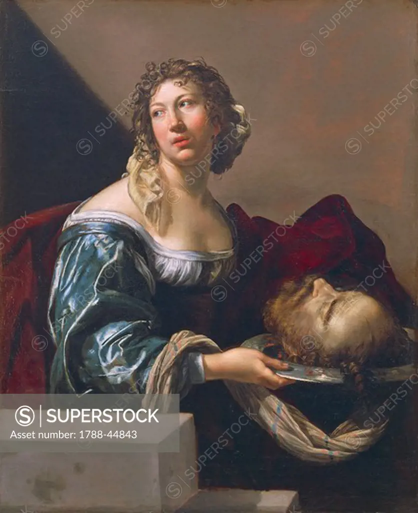 Herodias bearing the head of St John the Baptist, attributed to Claude Mellan (1598-1688).