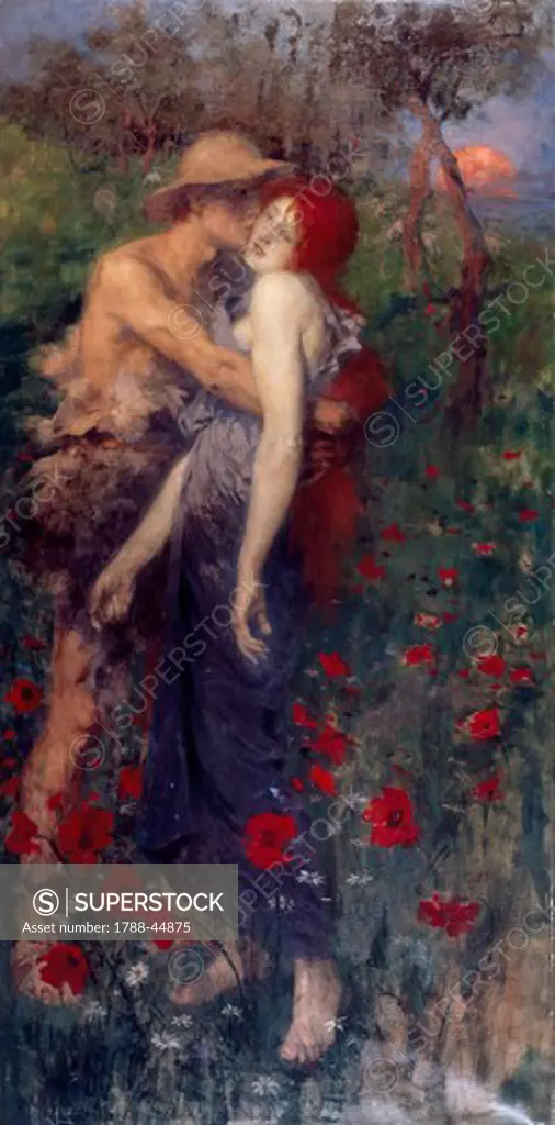 A romance, 1891, by Maurice William Greiffenhagen (1862-1931), oil on canvas.