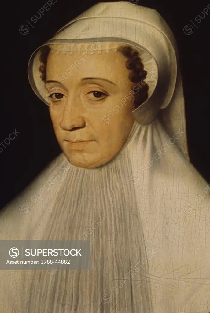 Portrait of Marguerite de Valois (Chateau de Saint-Germain-en-Laye 1553-Paris 1615), by Francois Clouet (1515-1572).