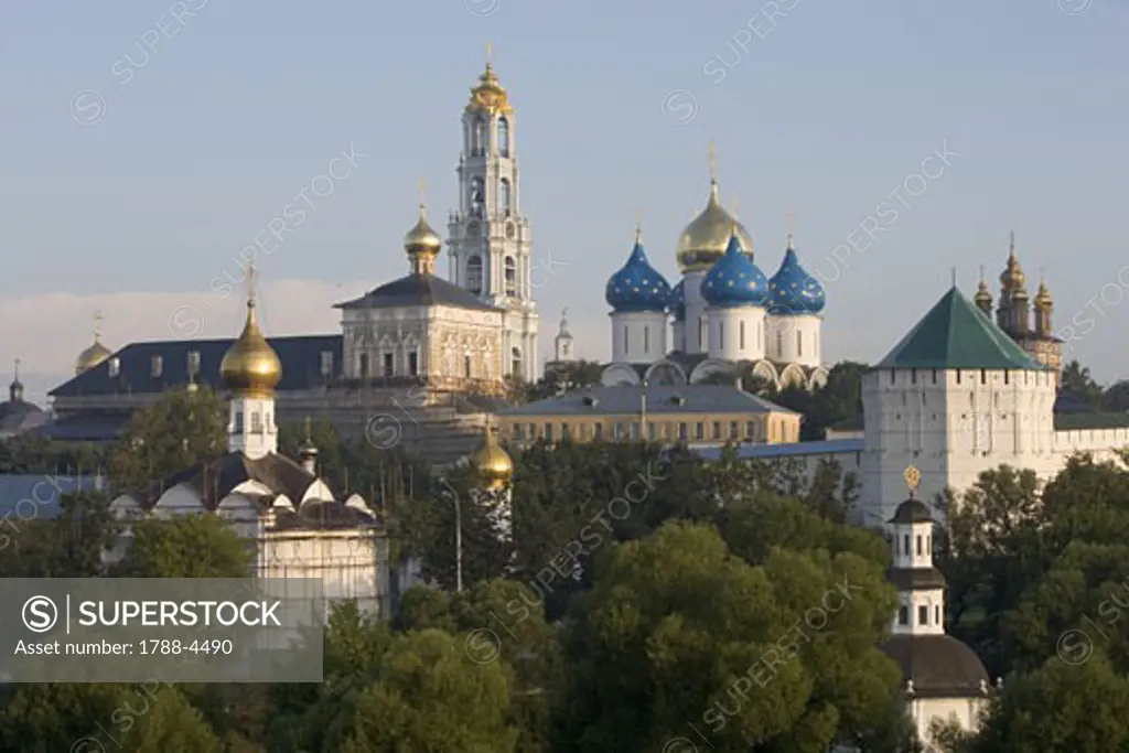 Russia, Sergiev Posad, Moscow, Trinity St. Sergius Monastery, Cathedral of Assumption