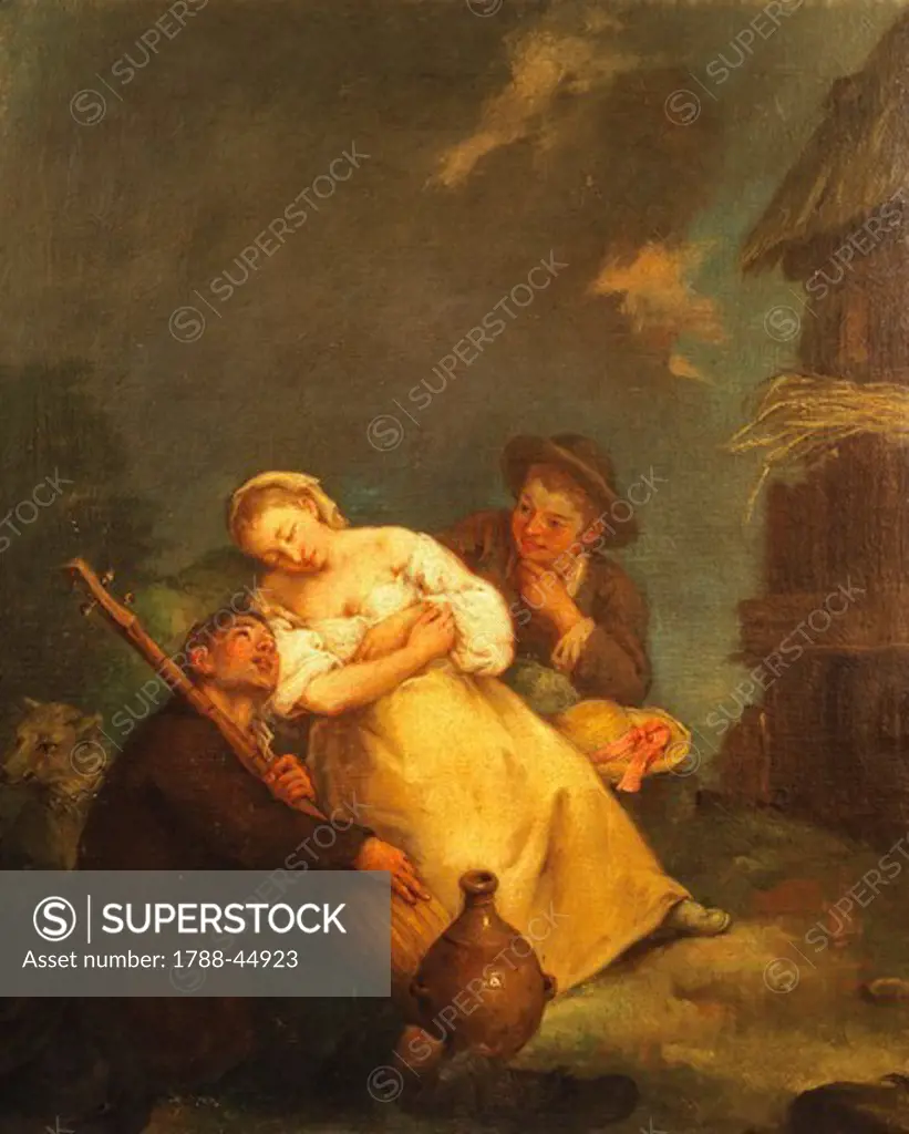 Peasant scene, by Pietro Longhi (1701-1785).