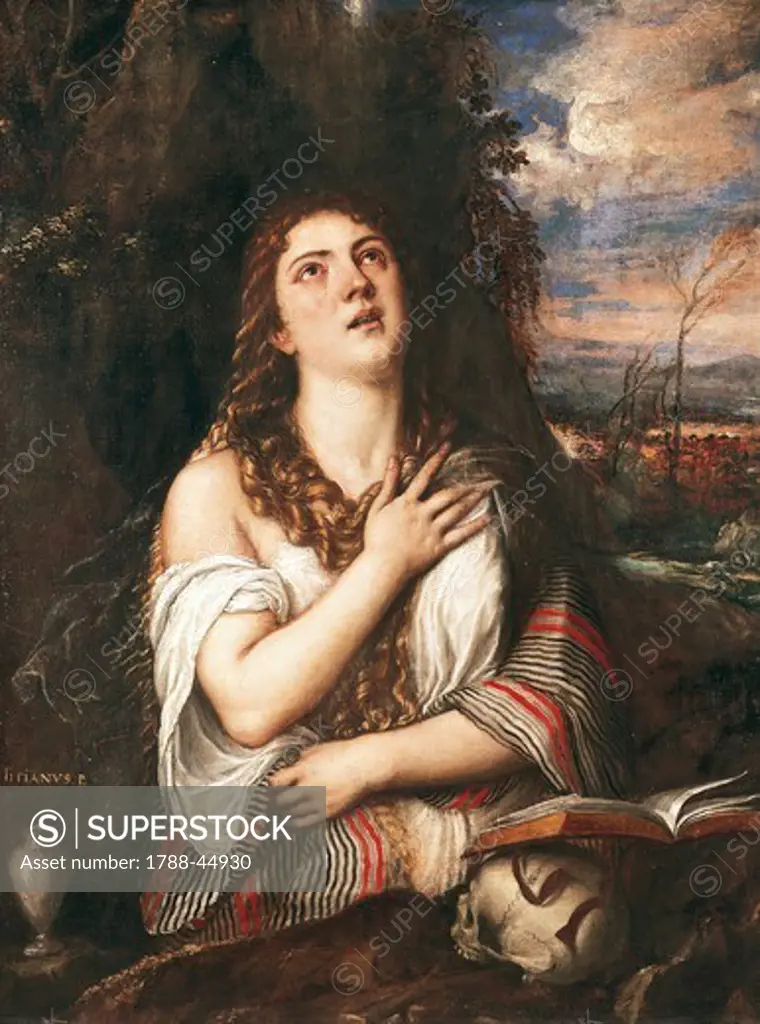 La Maddalena, ca 1550, by Titian (about 1490-1576), oil on canvas, 122x94 cm.