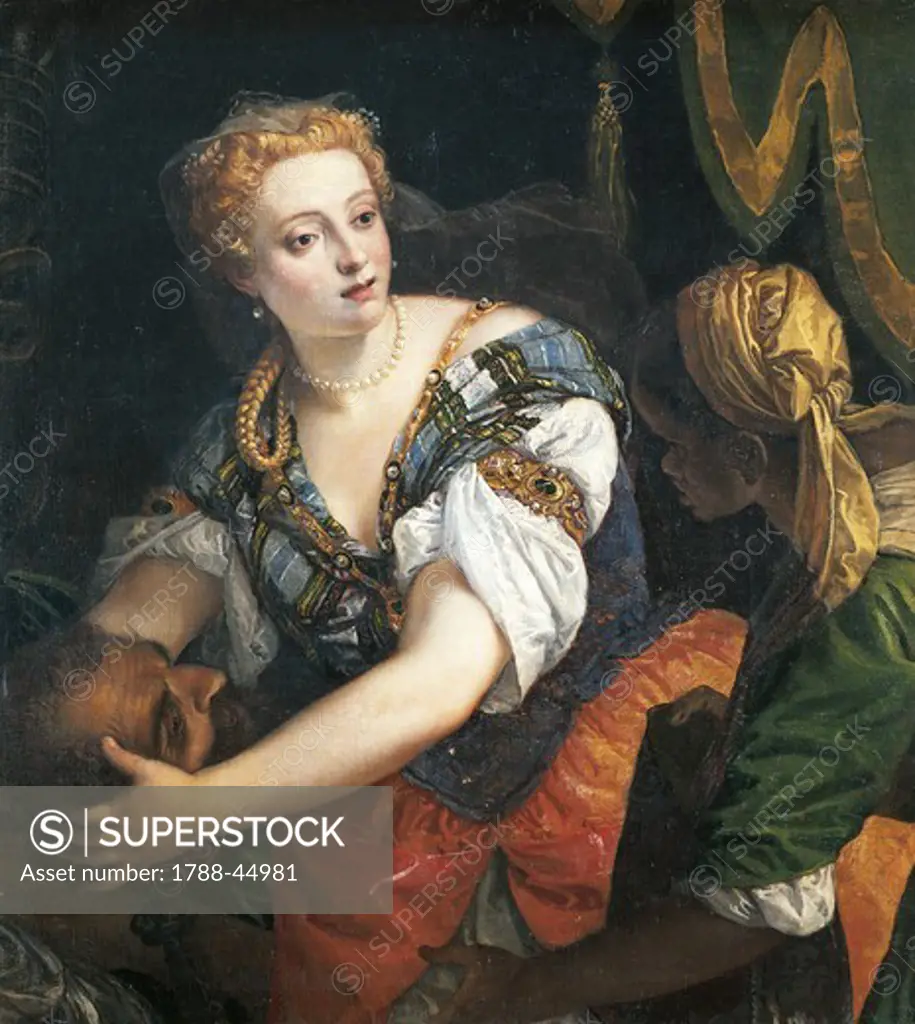 Judith with the head of Holofernes, by Paolo Caliari known as Veronese (1528-1588), oil on canvas, 195x176 cm.