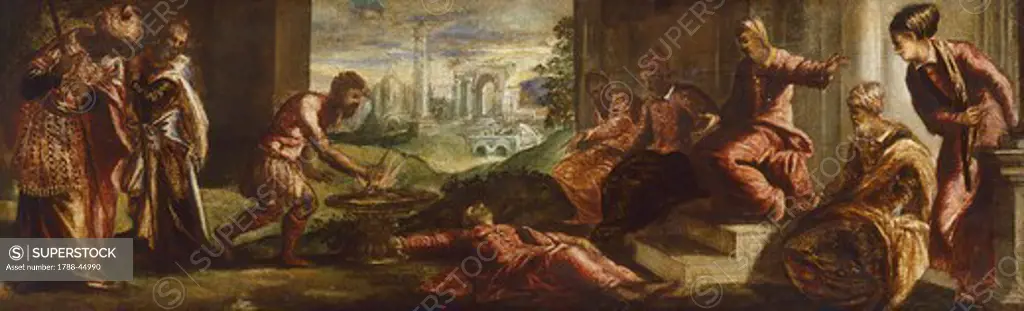 Muzio Scaevola, by Jacopo Robusti known as Tintoretto (1518-1594).