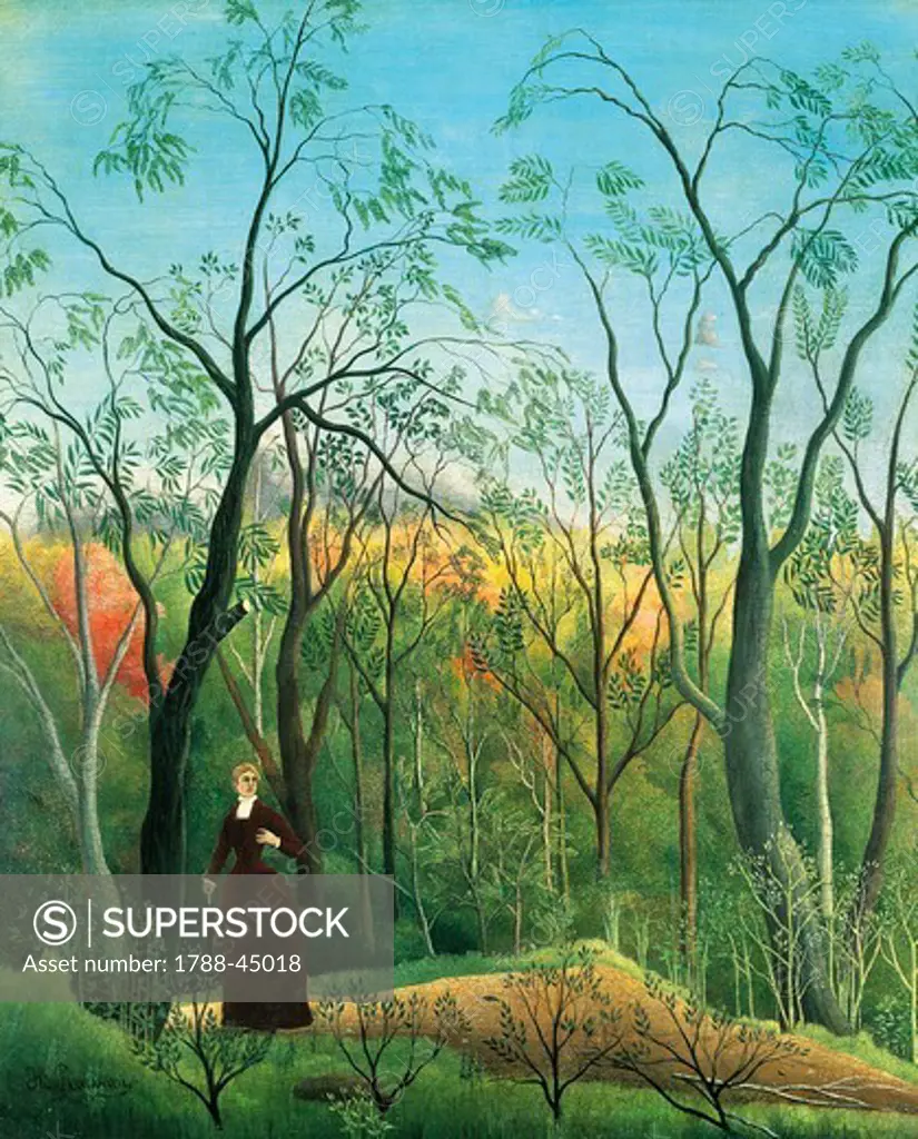 In the forest, by Henri Rousseau known as Le Douanier (the customs officer) (1844-1910).